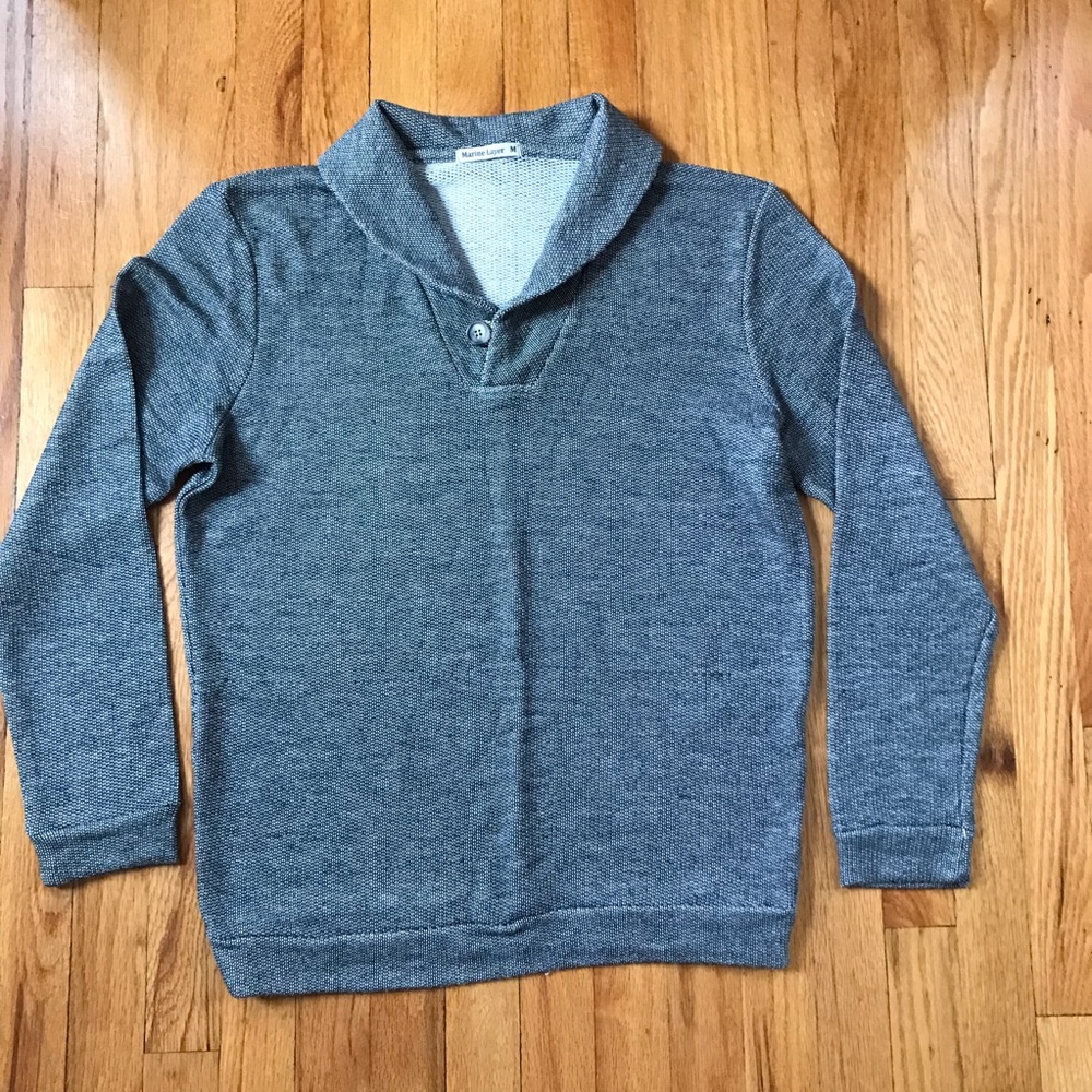 Marine Layer Shawl Collar Gray Sweater Medium